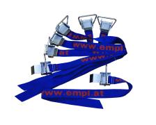 Schlauchträger mit Klemmschnalle und Einwebung