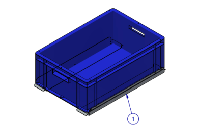 Halterung Lagerbox 600x400 längs