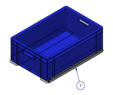Halterung Lagerbox 600x400 längs
