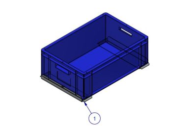Halterung Lagerbox 600x400 quer