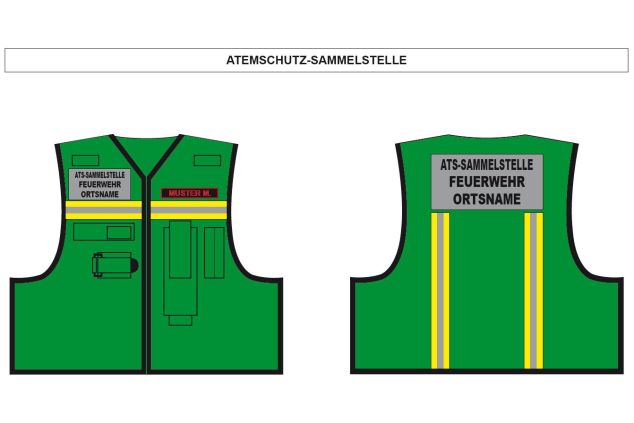 Kennzeichnungsweste Atemschutzsammelstelle