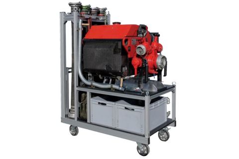 Rollcontainer Pumpe + Zubehör 2 (stehende Saugschläuche)