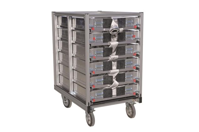 Rollcontainer Schlauchschieber (durchgekuppelt)