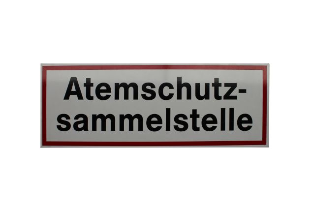 Hinweisschild Atemschutzsammelstelle