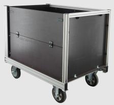 Rollcontainer Gitterbox Fahrzeugplatte