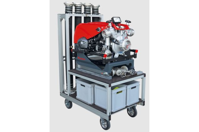 Rollcontainer Pumpe + Zubehör 2 (stehende Saugschläuche)