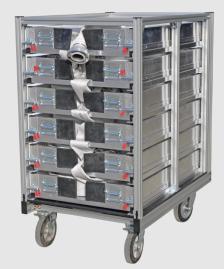Rollcontainer Schlauchschieber (durchgekuppelt)