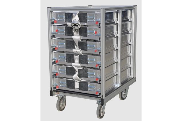 Rollcontainer Schlauchschieber (durchgekuppelt)