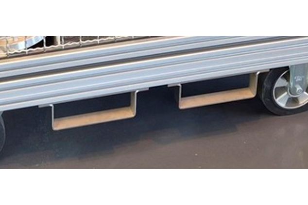 Rollcontainer Option Stapleraufnahme (Staplerlaschen)